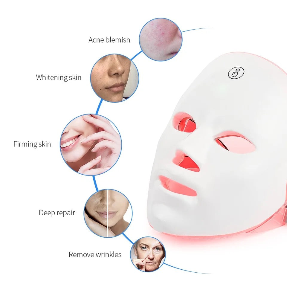 PureGlow™ - LED Photonentherapie Maske - 7 Farben - pureglowsessence.com