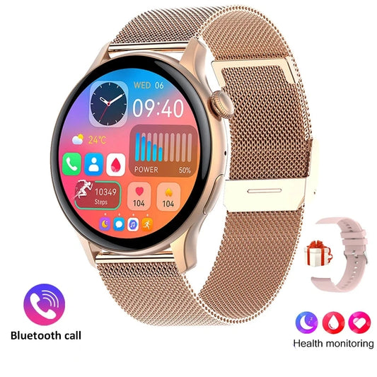 2024 True AMOLED Smart Watch Ladies Screen Always Show Time 466*466 HD Health Tracker Voice Calling Smartwatch Women For Xiaomi - pureglowsessence.com