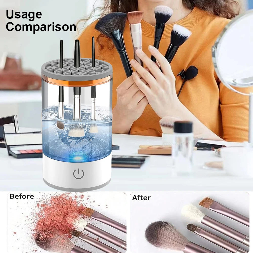 PureClean Electric Makeup Brush Cleaner - pureglowsessence.com